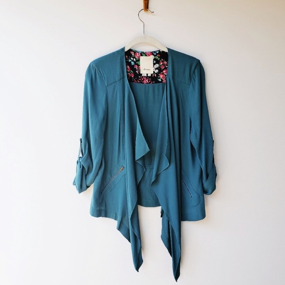 Elevenses Eldora Draped Open Blazer Jacket - Picture 4 of 13